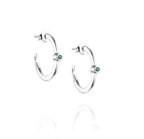 Micro blink hoops - green emerald
