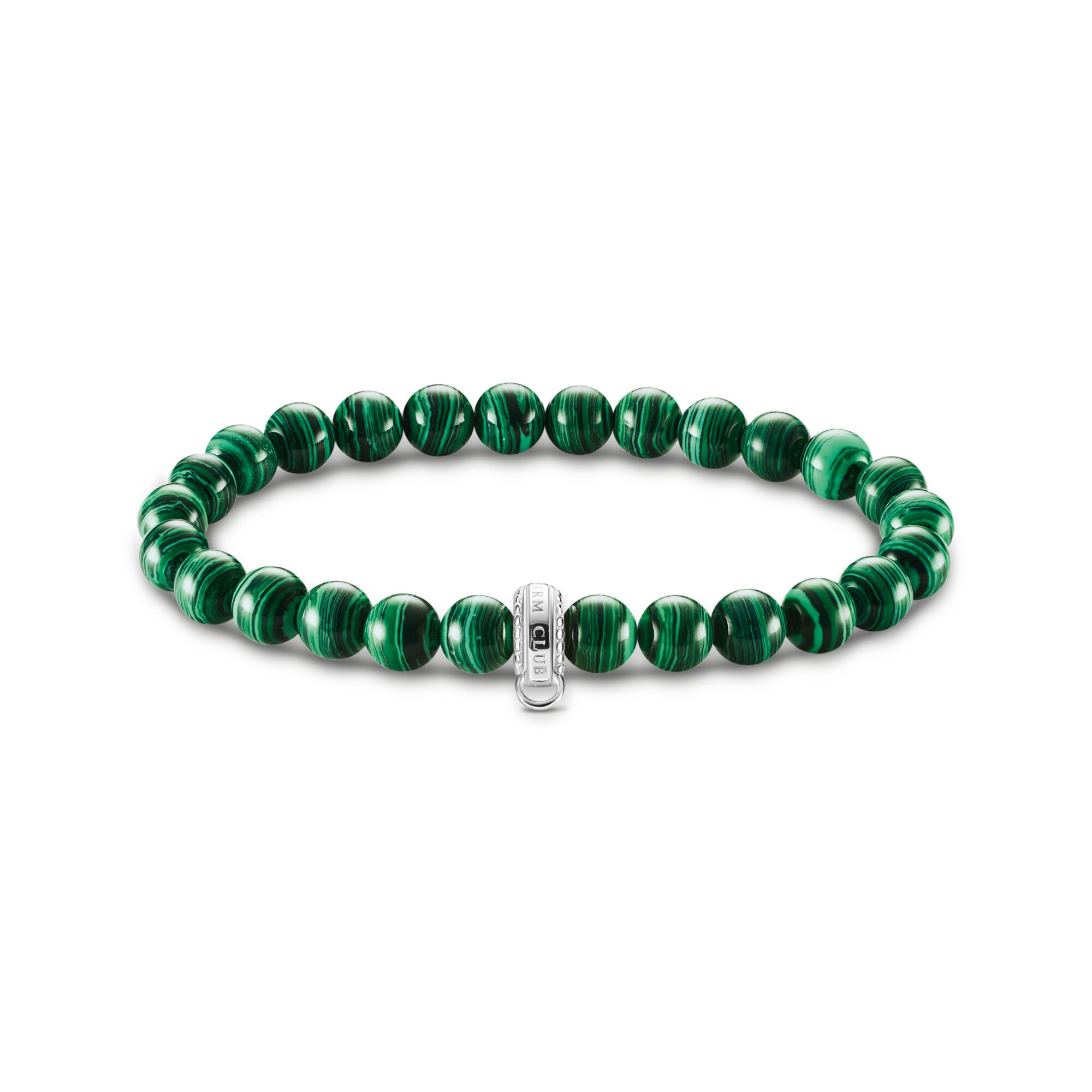 Charm armband med gröna stenar