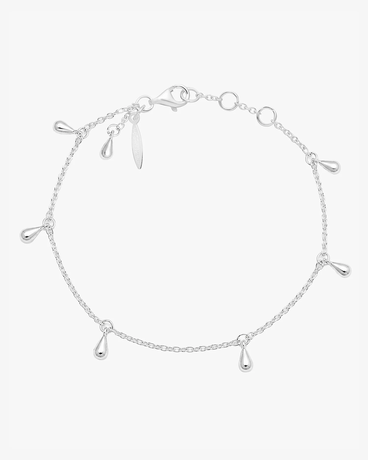 Droplet full bracelet silver