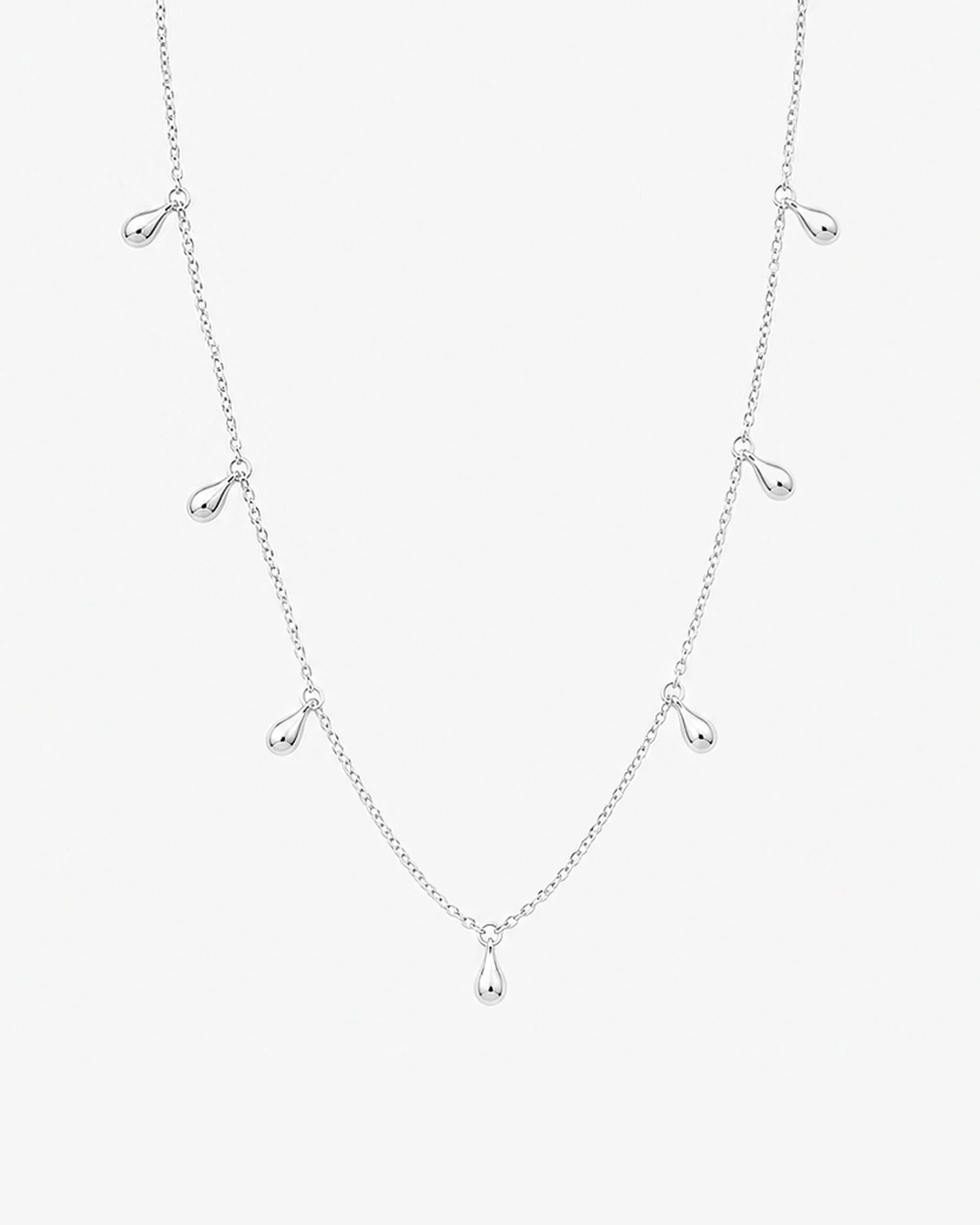 Droplet full necklace silver