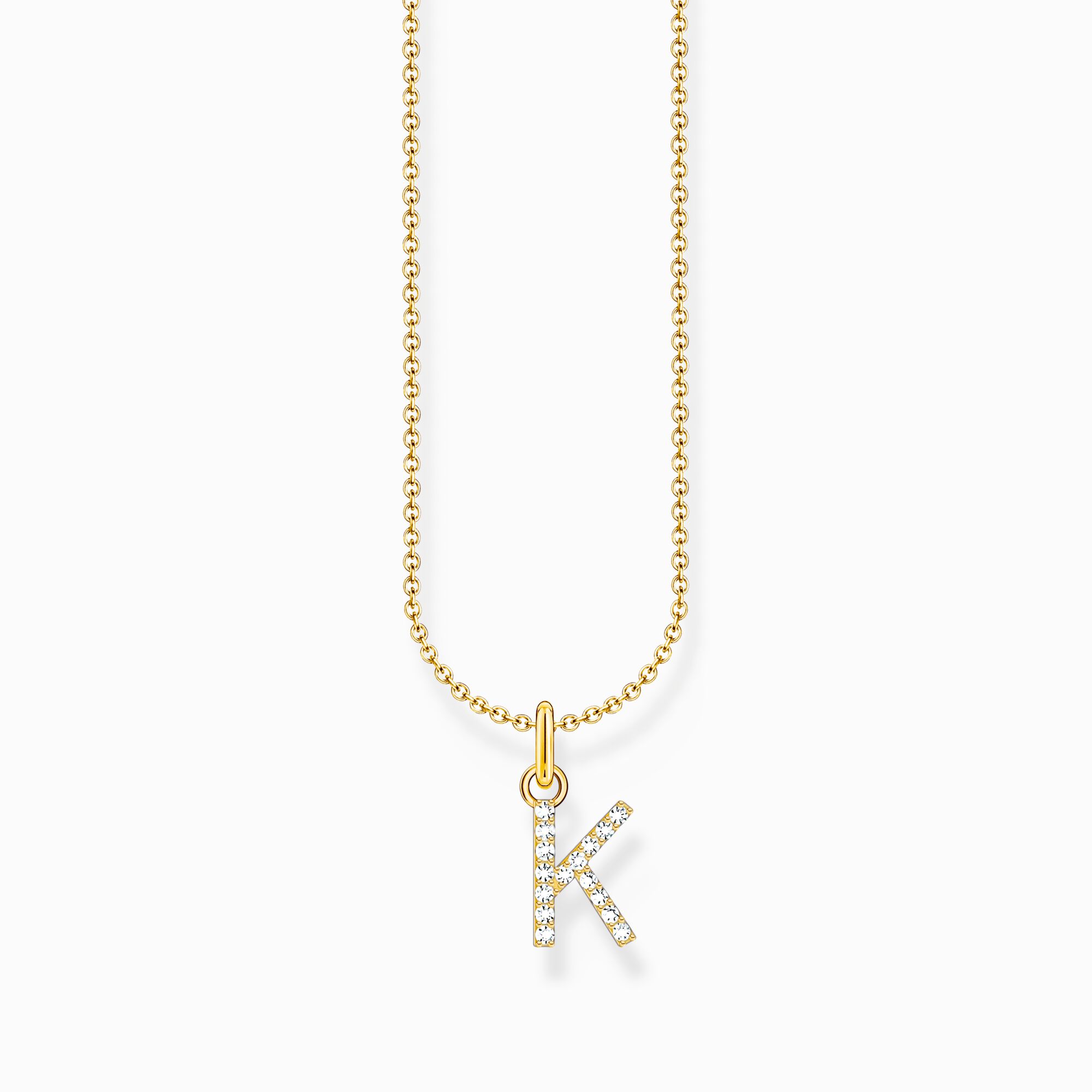 Halsband med bokstaven K.