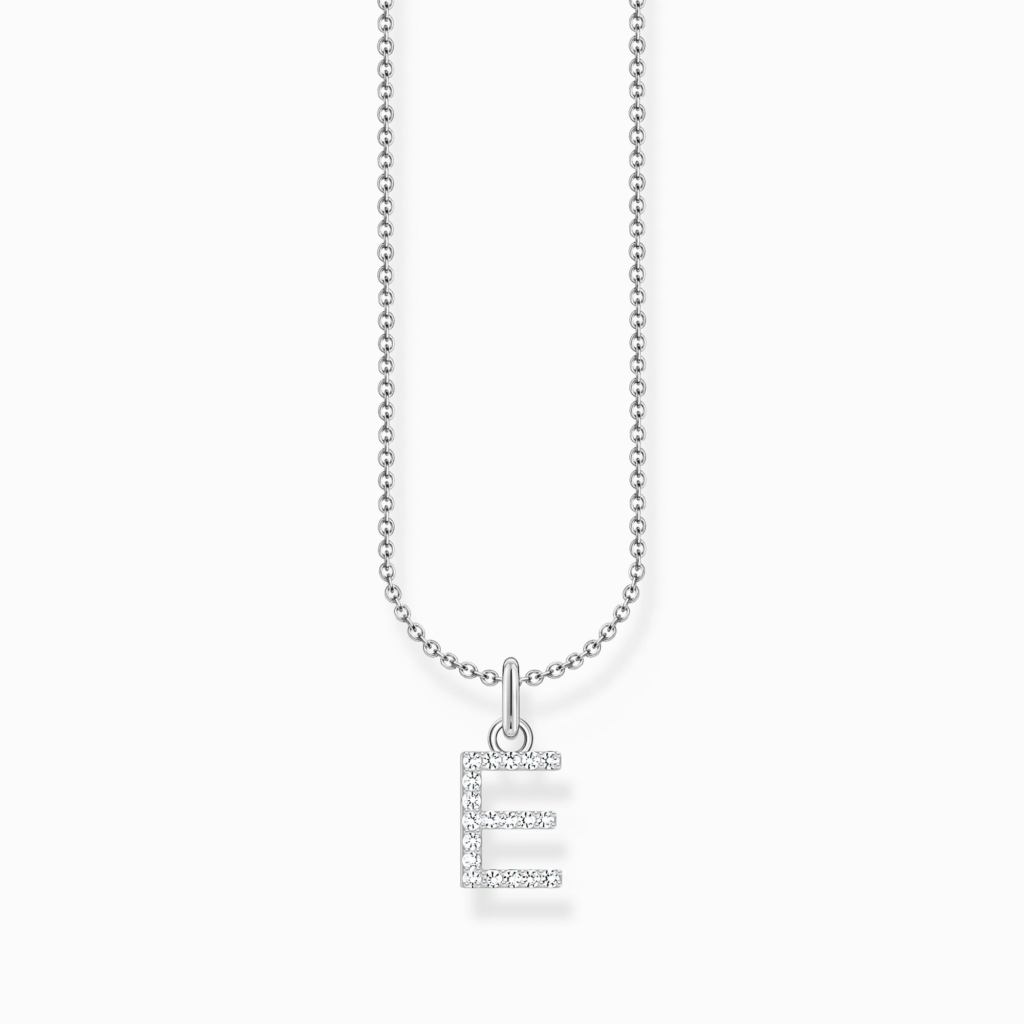 Halsband med bokstaven E.