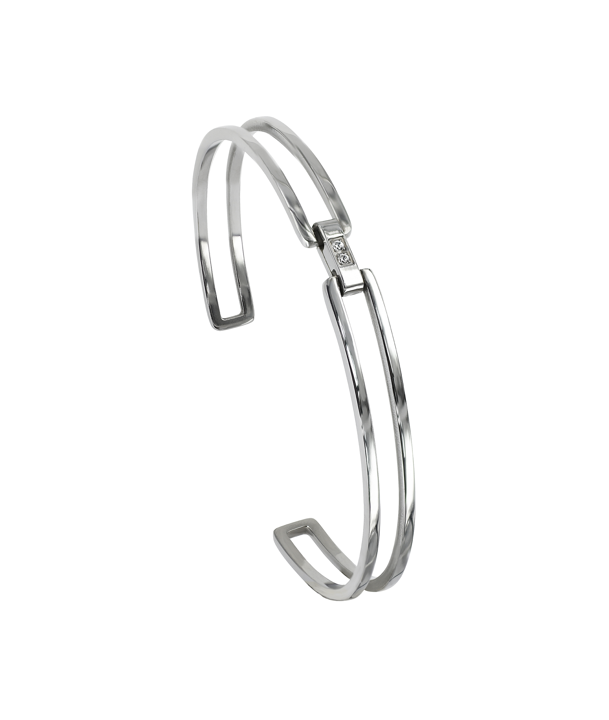 CHERRIE Crystal Armring Stål