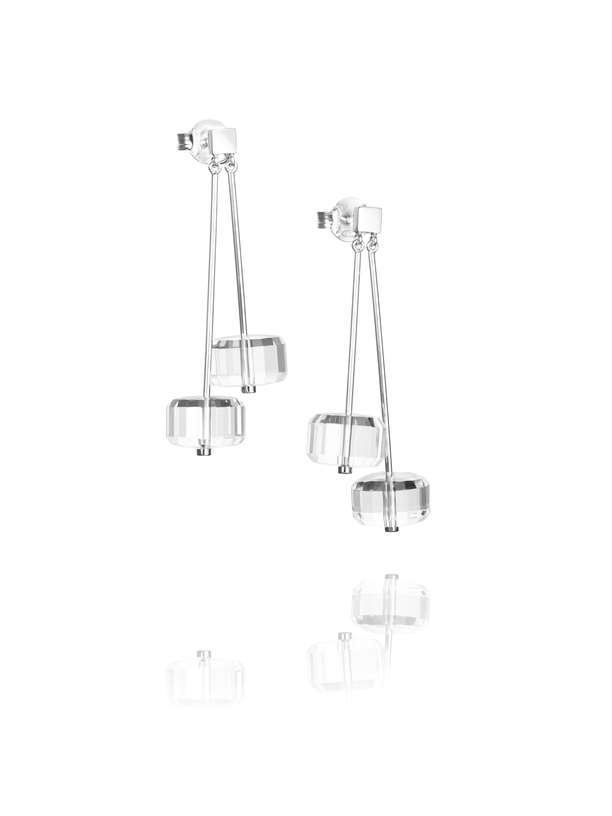 Crystal disc earrings